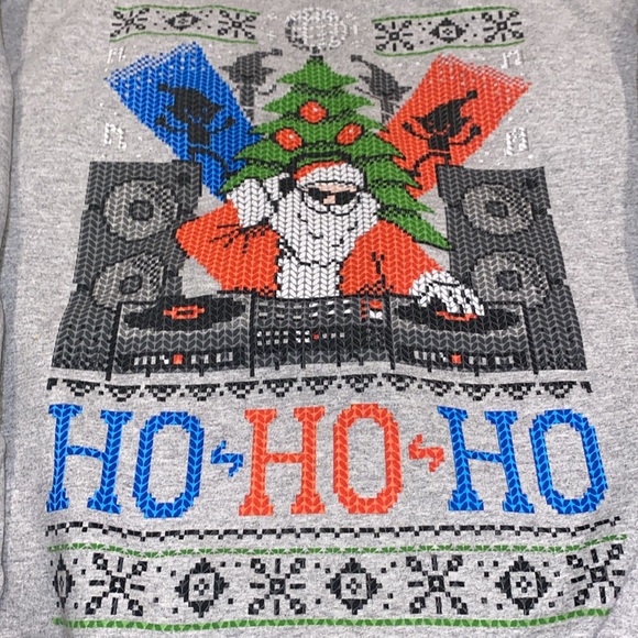 Ho Ho Ho - dj santa Ugly Christmas sweater sweatshirt 2xl jerzees nublend - Picture 2 of 4